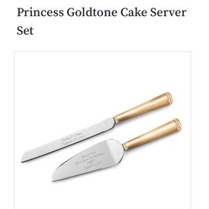 Unpersonalized wedding cake server set